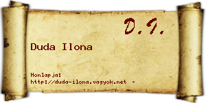 Duda Ilona névjegykártya